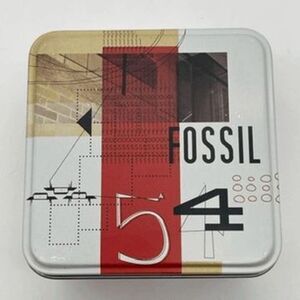 Y2K FOSSIL Collectible Tin Watch Box Multicolor Retro Graphic 54 Design 2004 Vtg